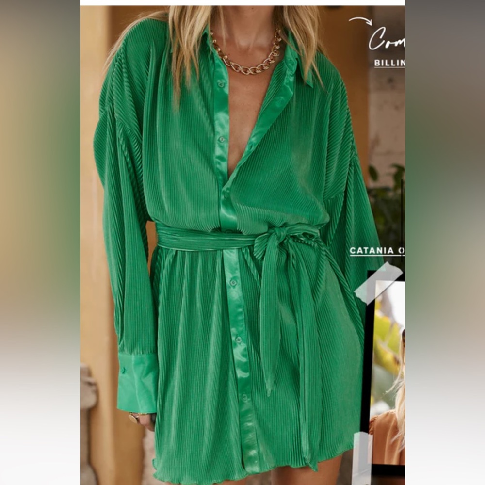 12th Tribe Plisse Mini Dress